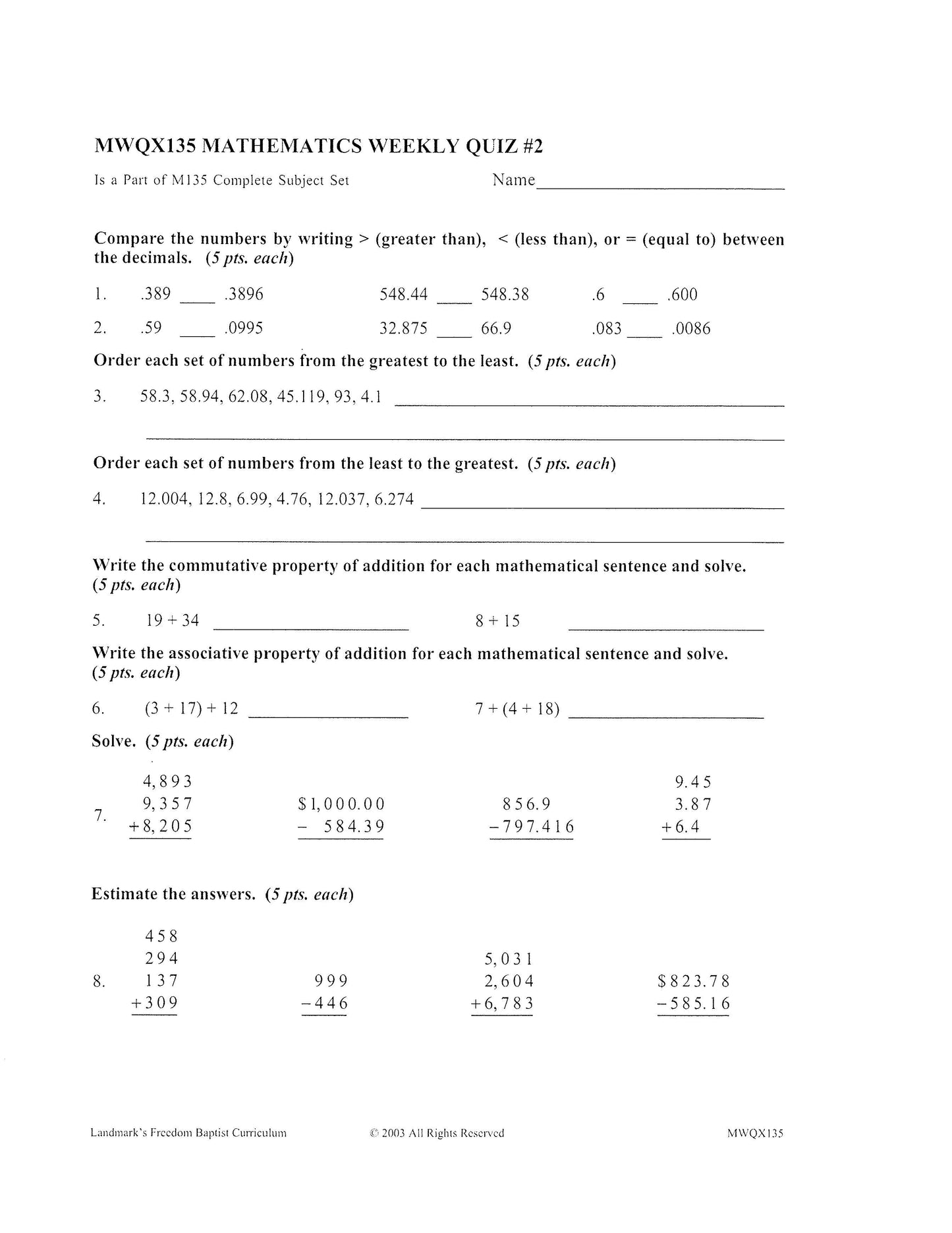 Math Grade 07