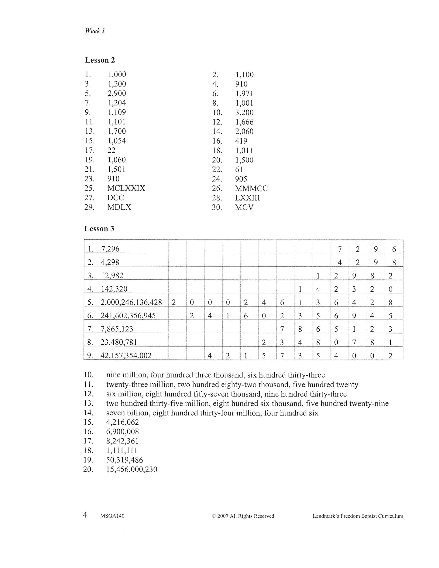 Math Grade 08 - Math Foundations / Pre-Algebra