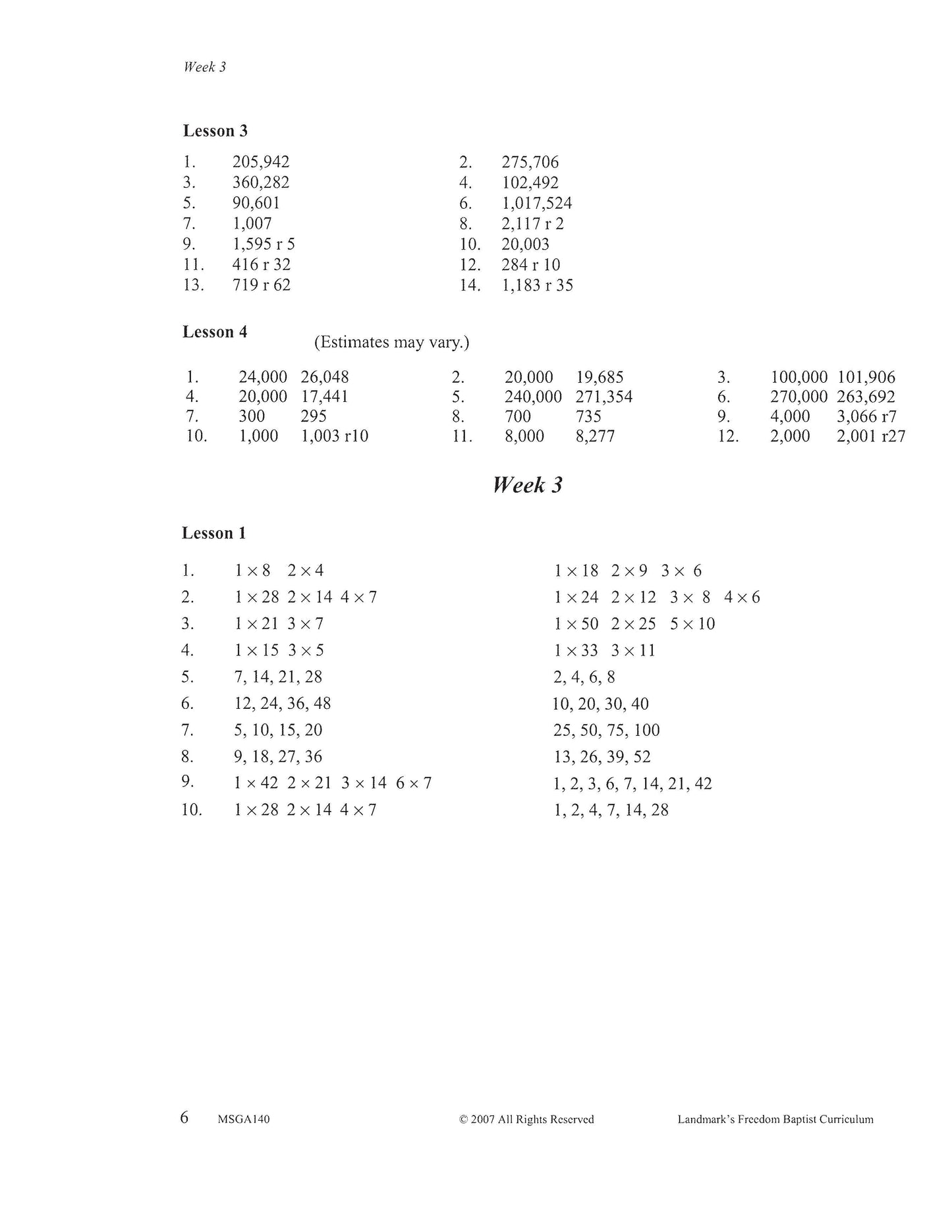 Math Grade 08 - Math Foundations / Pre-Algebra