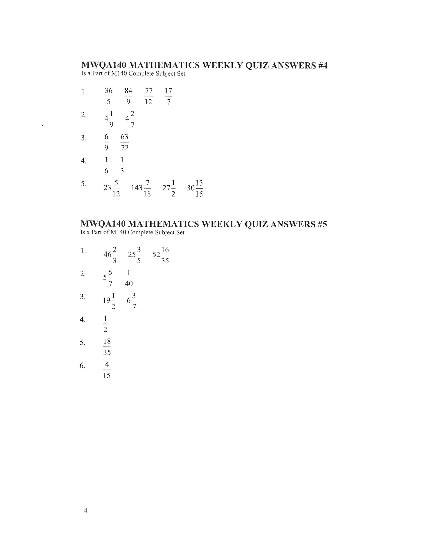 Math Grade 08 - Math Foundations / Pre-Algebra
