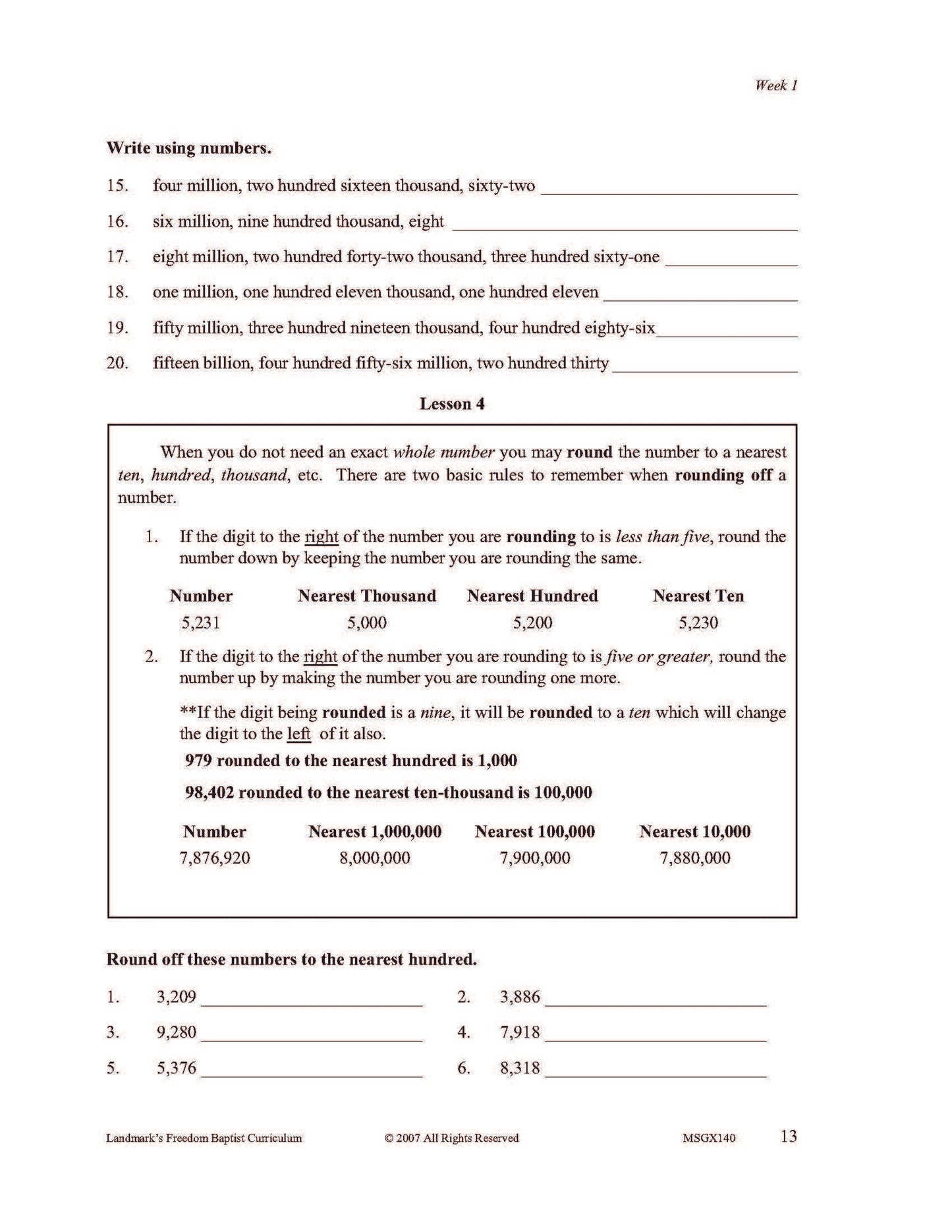 Math Grade 08 - Math Foundations / Pre-Algebra