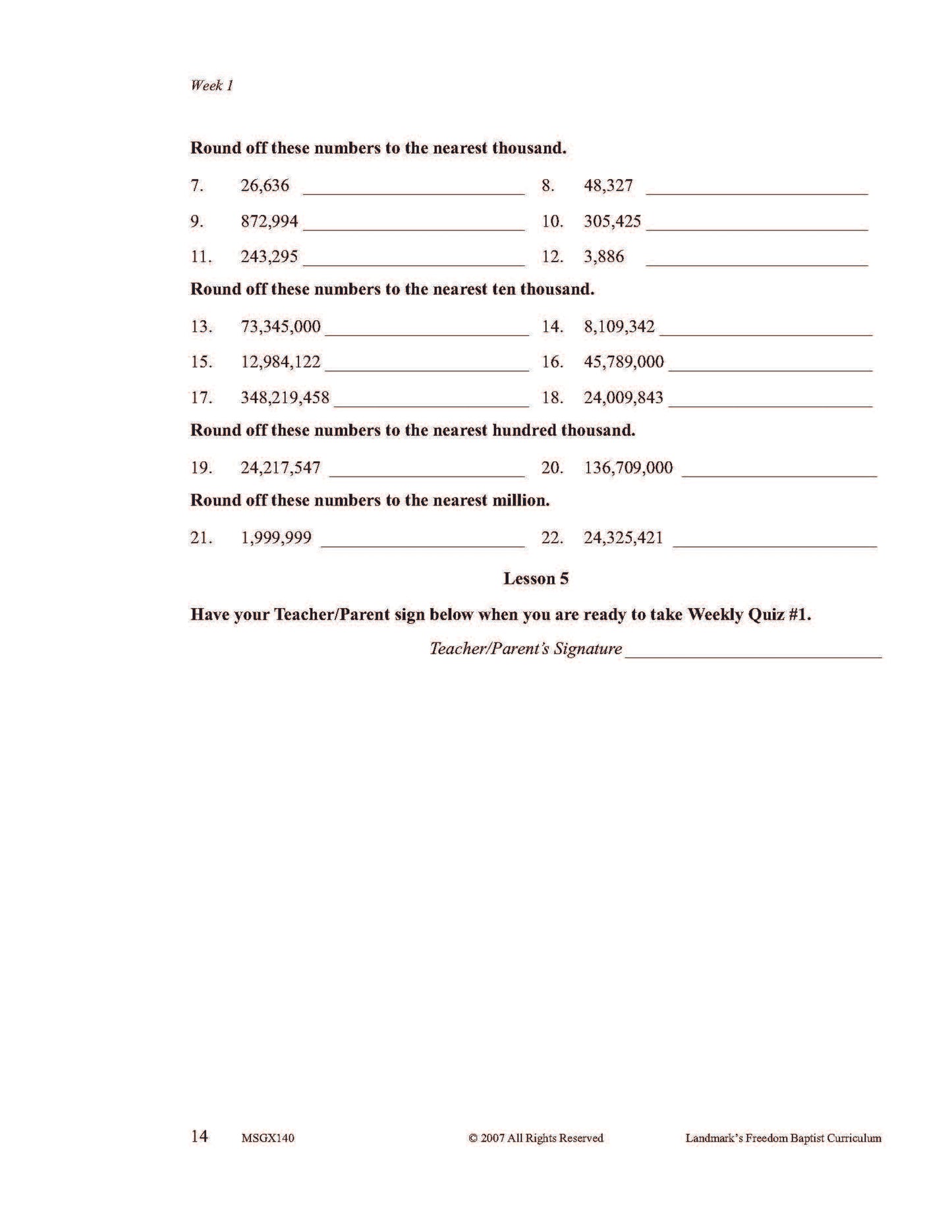 Math Grade 08 - Math Foundations / Pre-Algebra