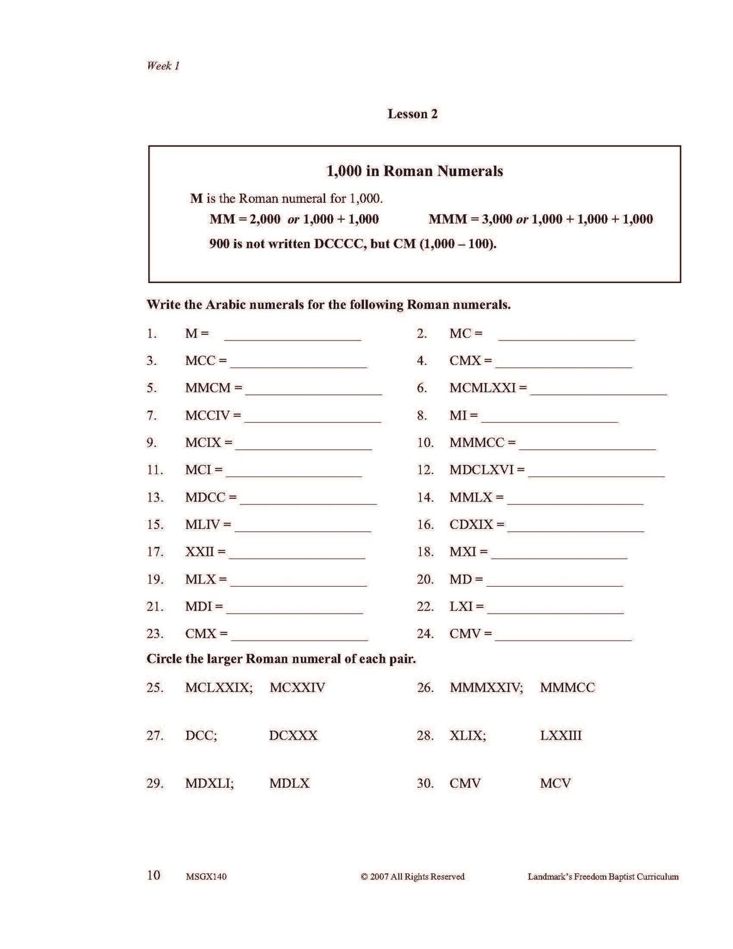 Math Grade 08 - Math Foundations / Pre-Algebra