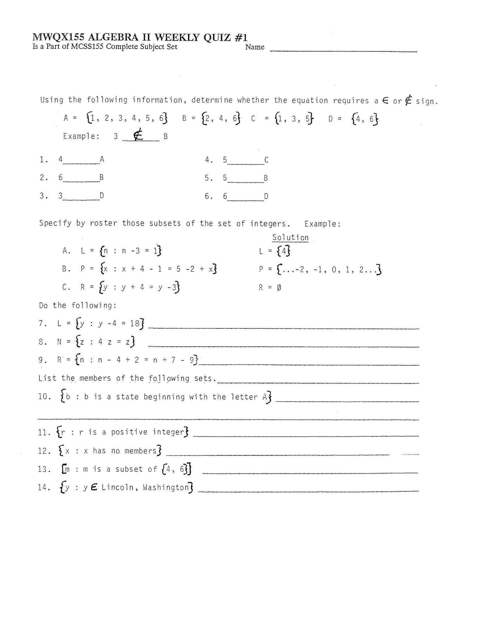 Math Grade 11 - Algebra II – Landmark's Freedom Baptist Curriculum