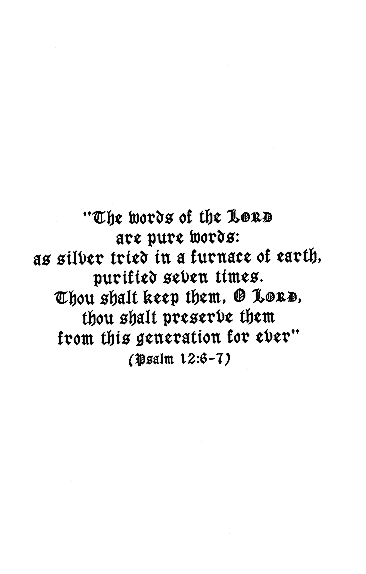 Purified Seven Times