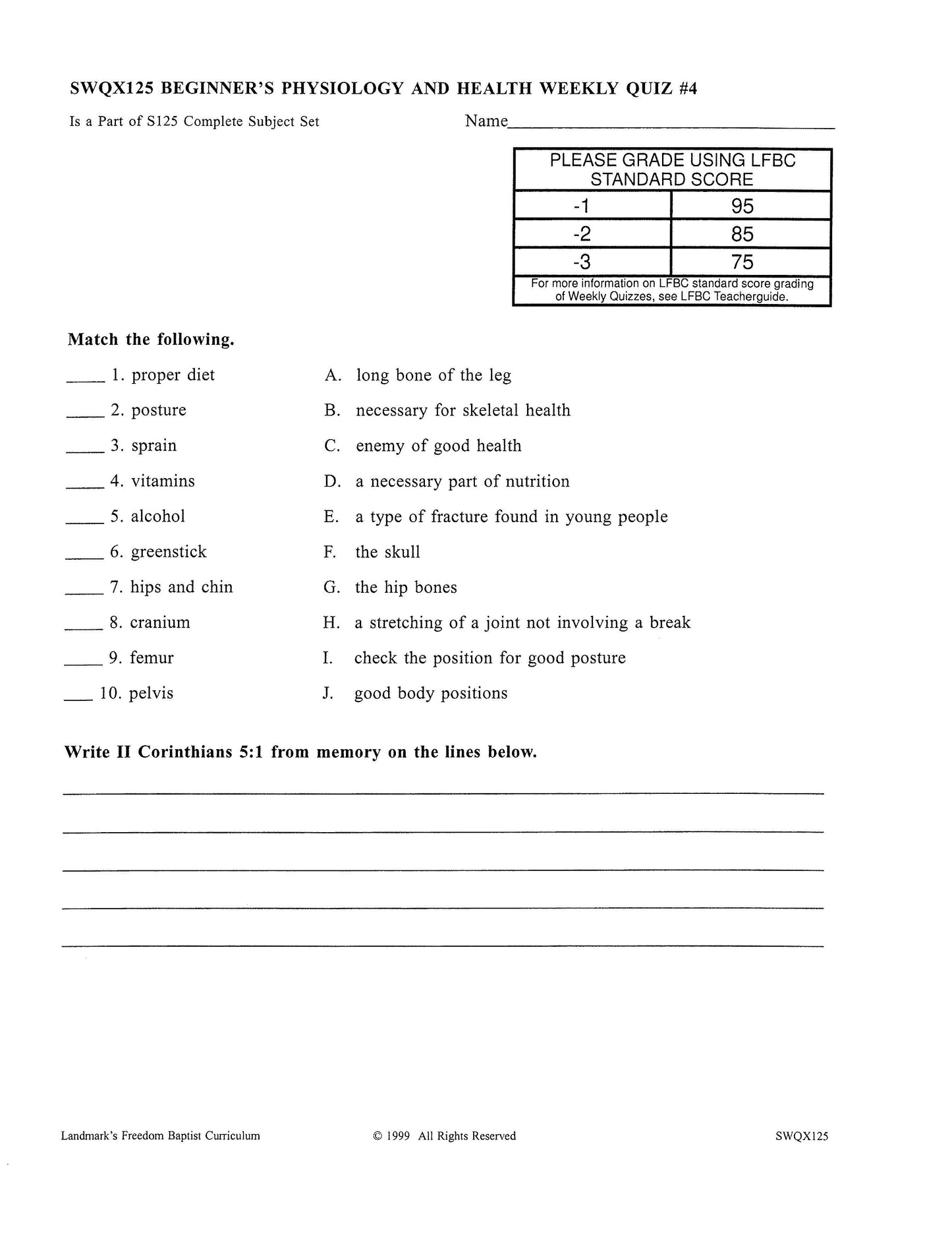 Science Grade 05 - Beginner's Physiology & Health