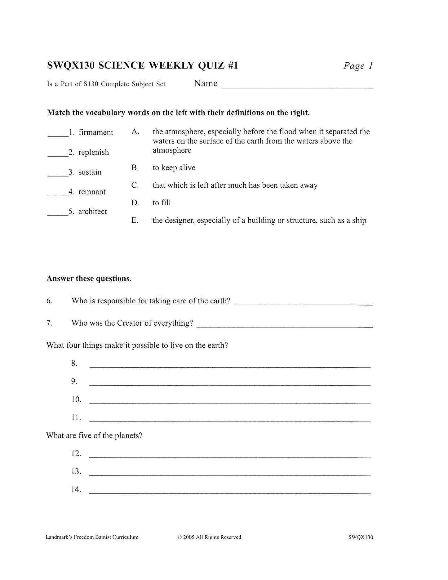 Science Grade 06 - Earth Science