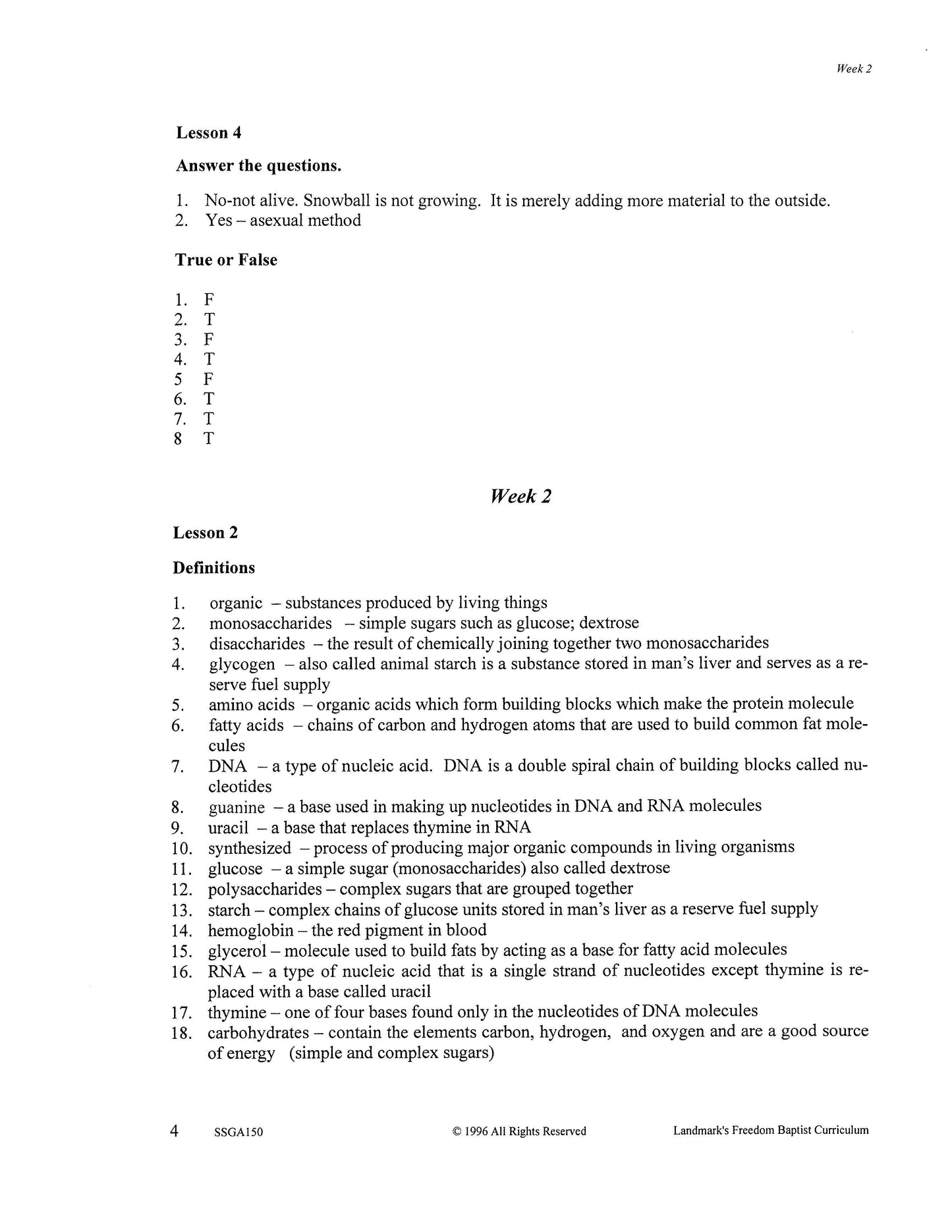 Science Grade 10 - Biology