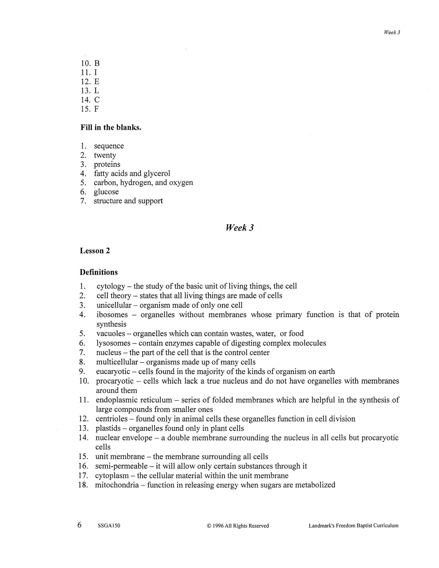Science Grade 10 - Biology