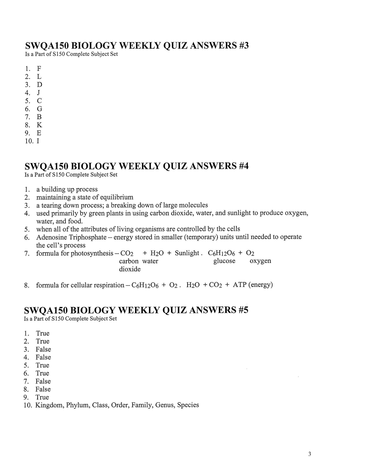 Science Grade 10 - Biology
