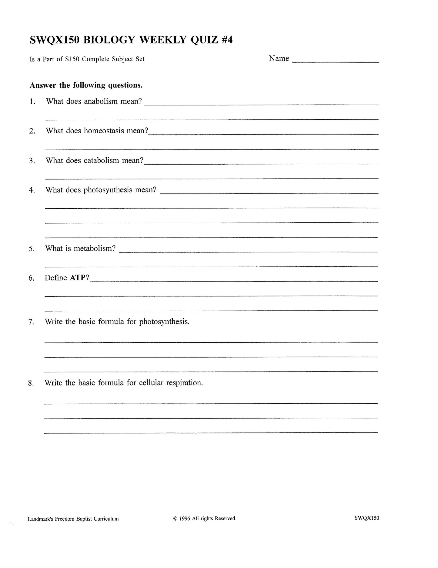 Science Grade 10 - Biology