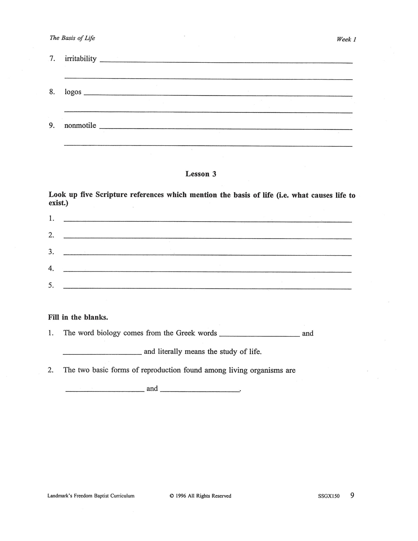Science Grade 10 - Biology