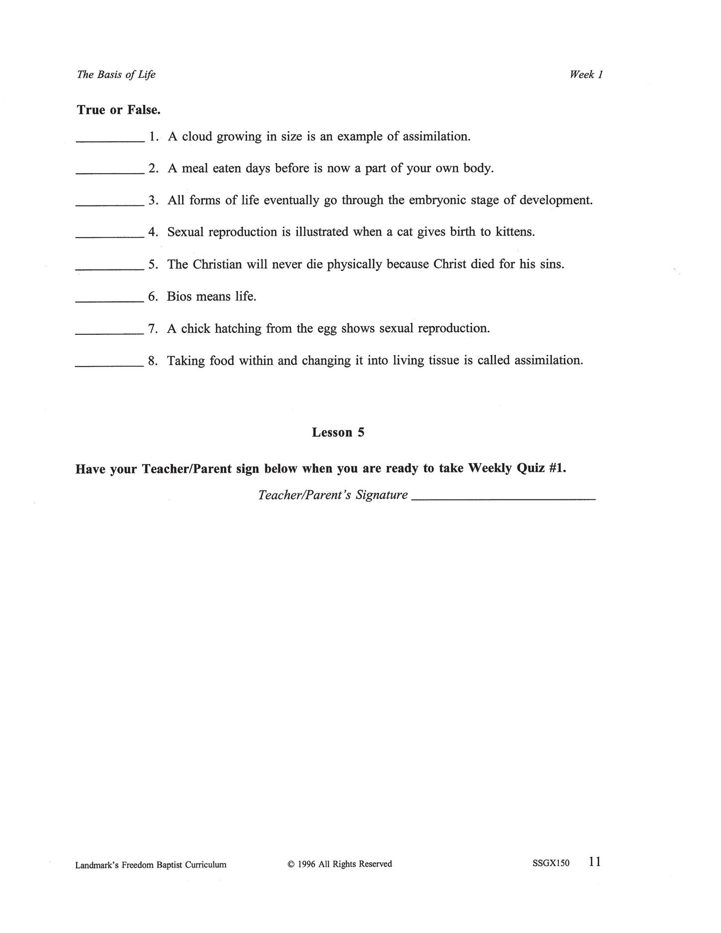 Science Grade 10 - Biology