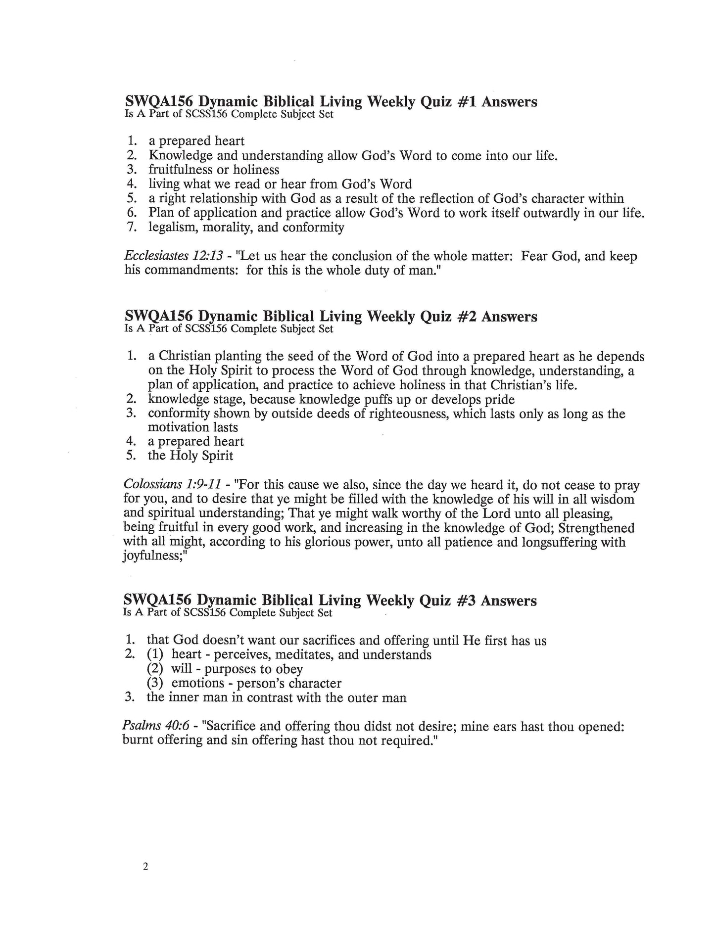 Science Grade 11 - Health & Dynamic Biblical Living