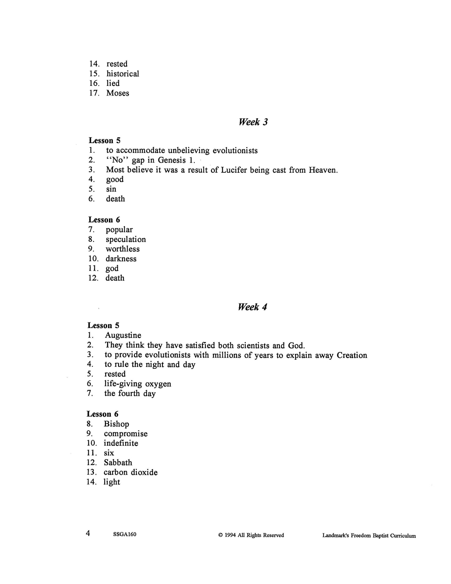Science Grade 12 - Scientific Creationism