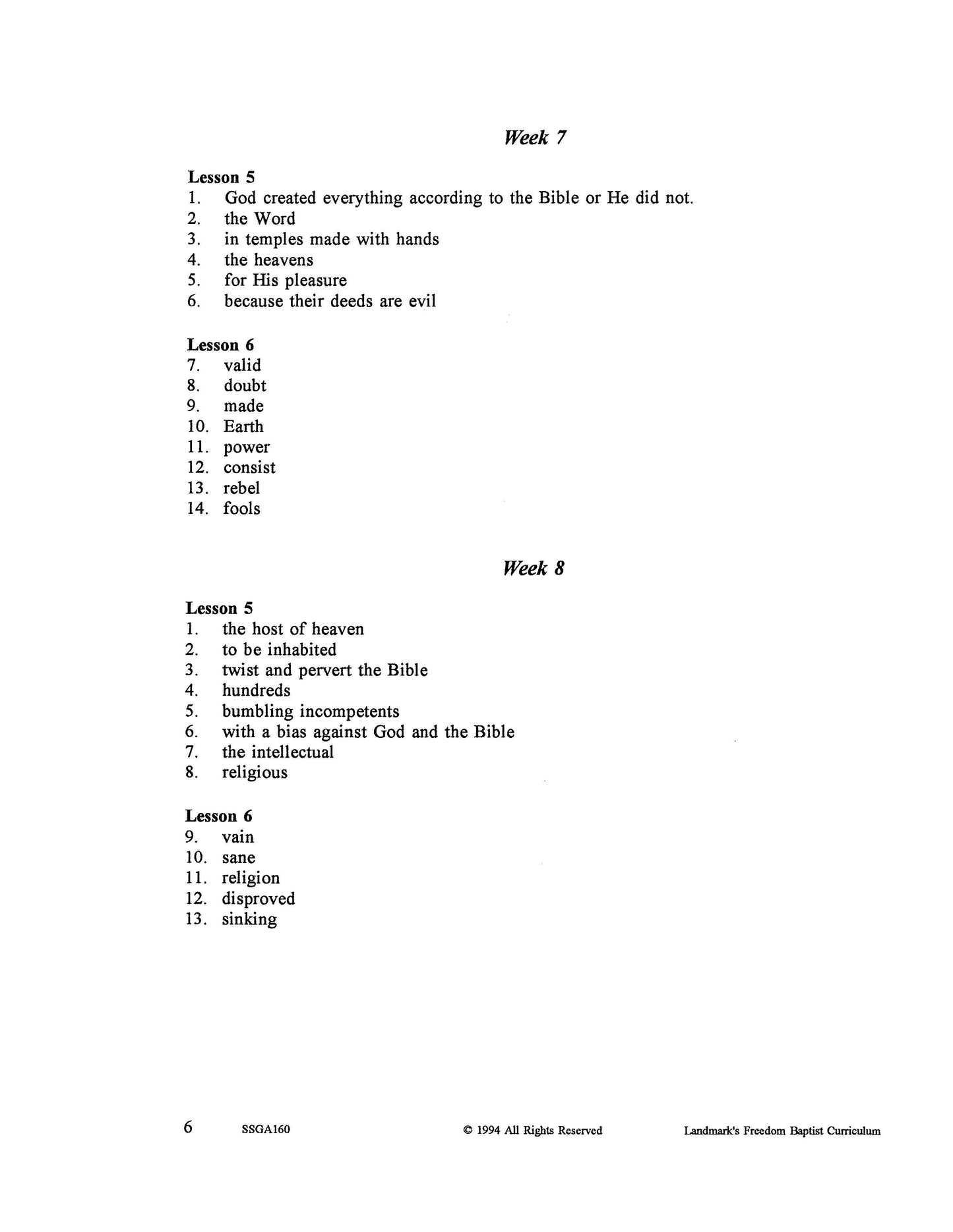 Science Grade 12 - Scientific Creationism