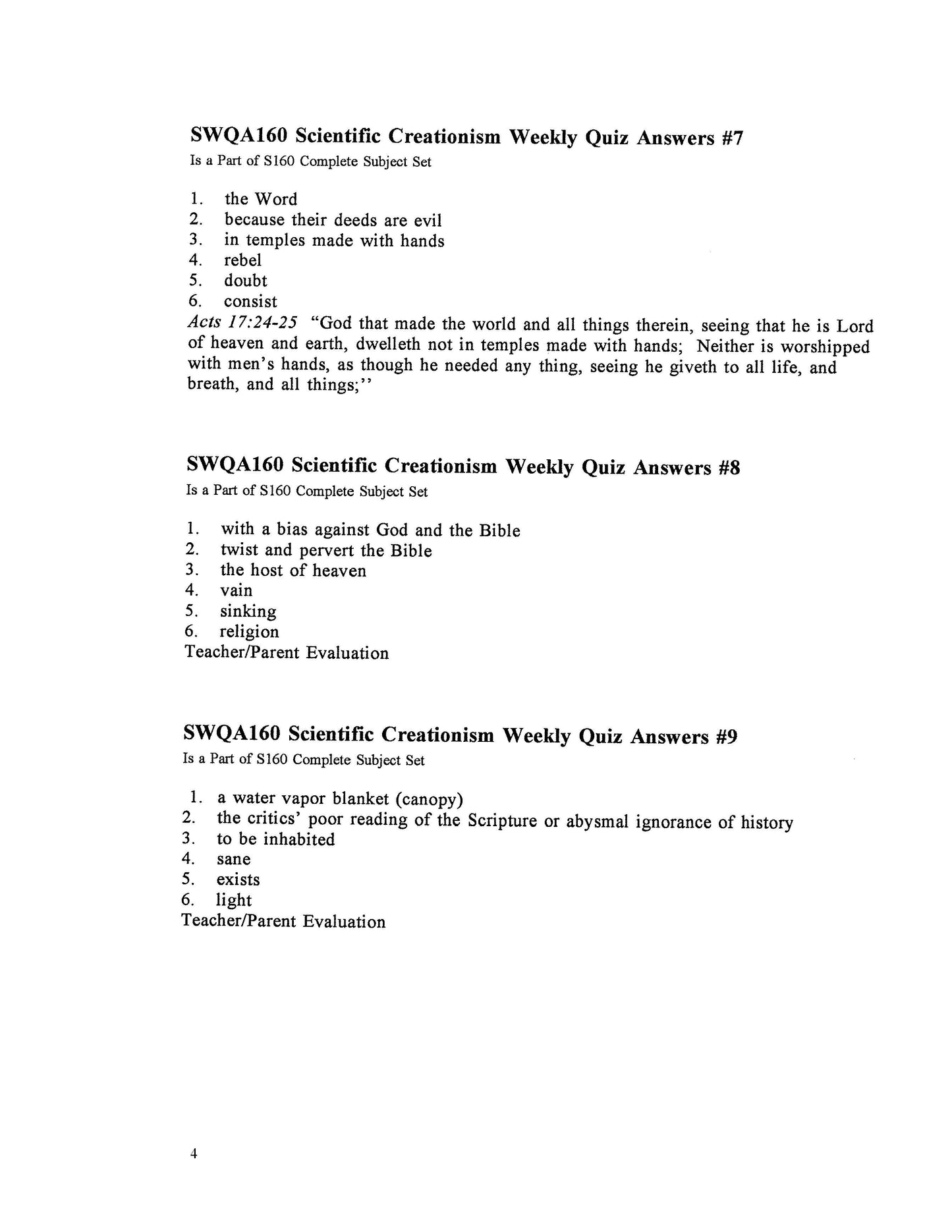 Science Grade 12 - Scientific Creationism