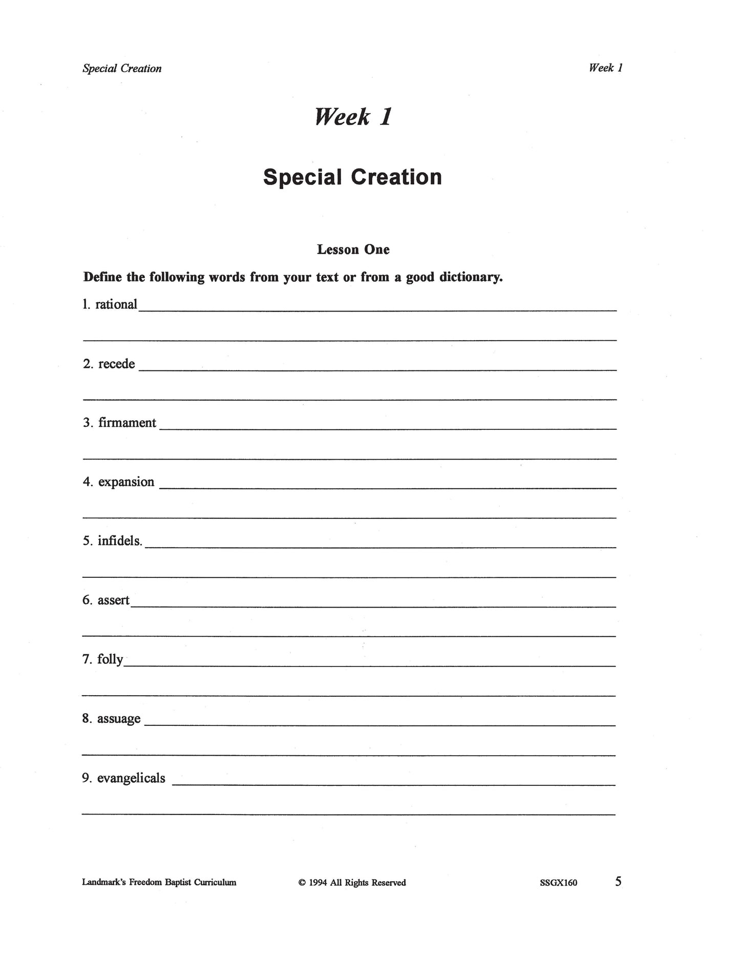 Science Grade 12 - Scientific Creationism