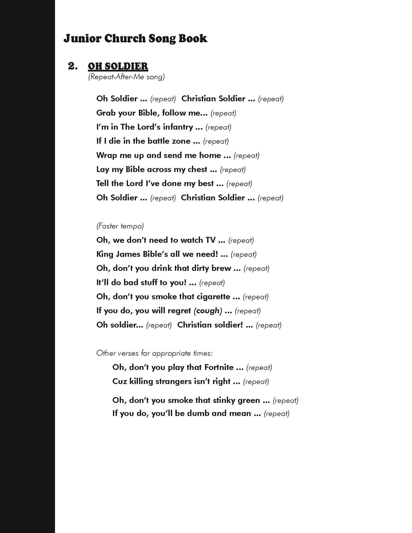Children's Church Song Book