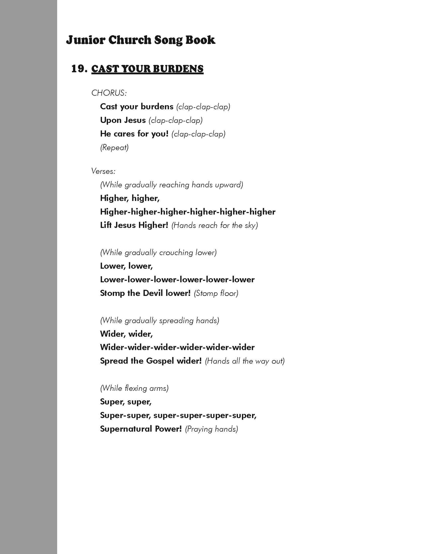 Children's Church Song Book