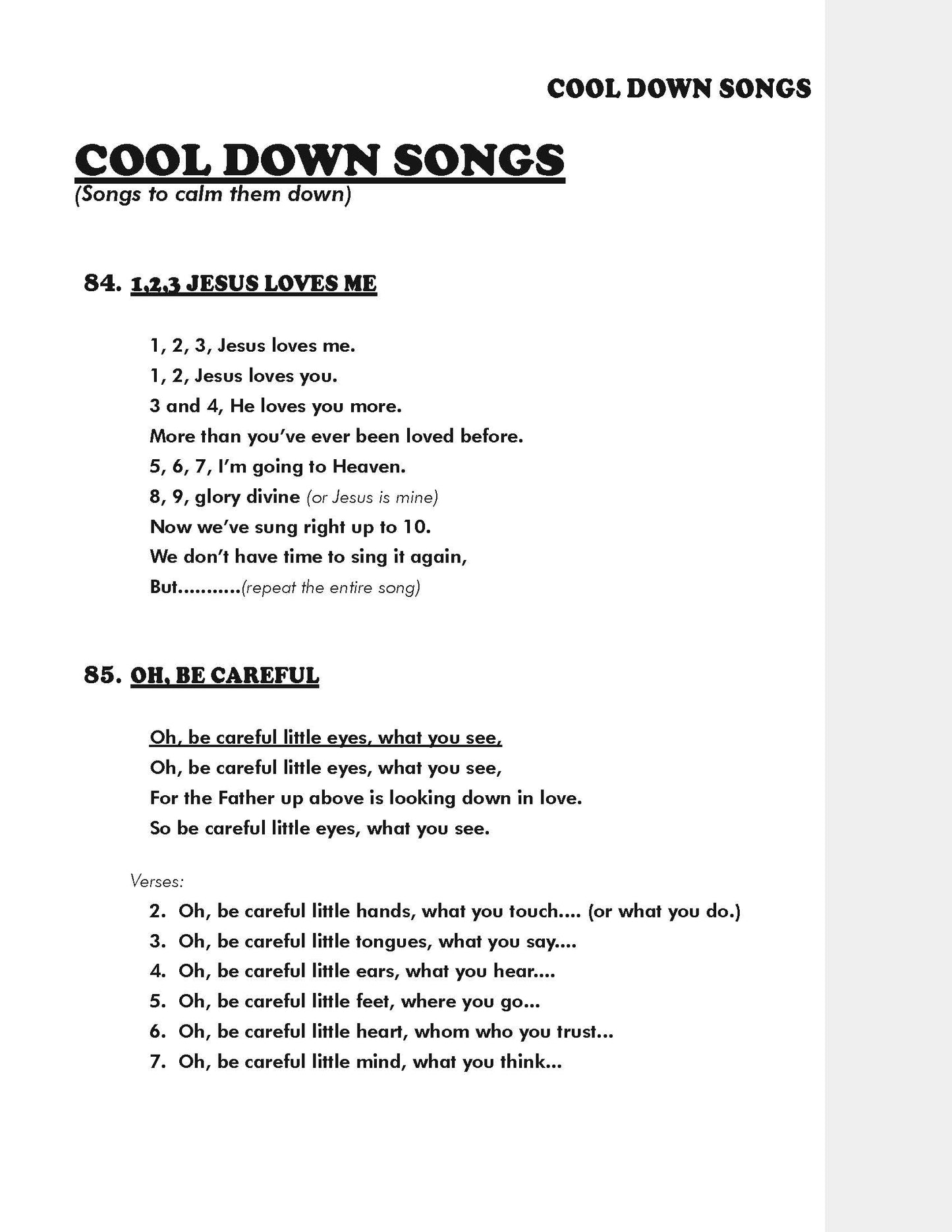 Children's Church Song Book