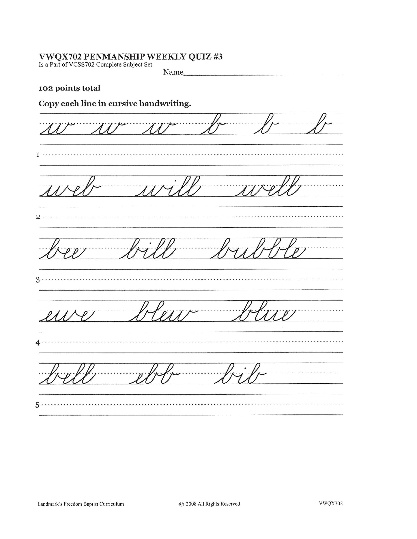 Penmanship