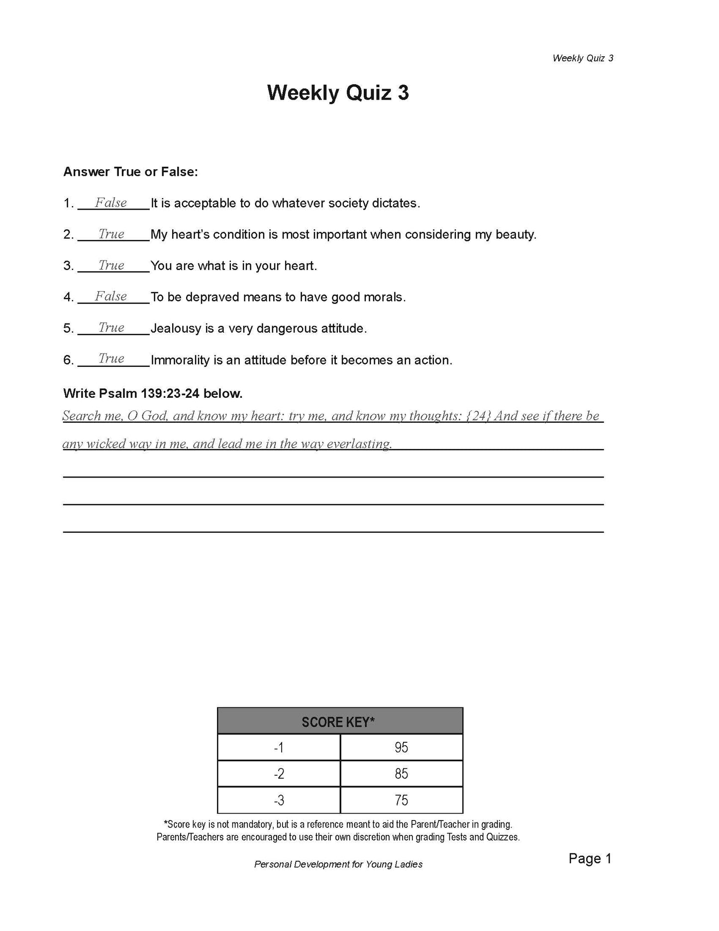 Personal Development For Young Ladies