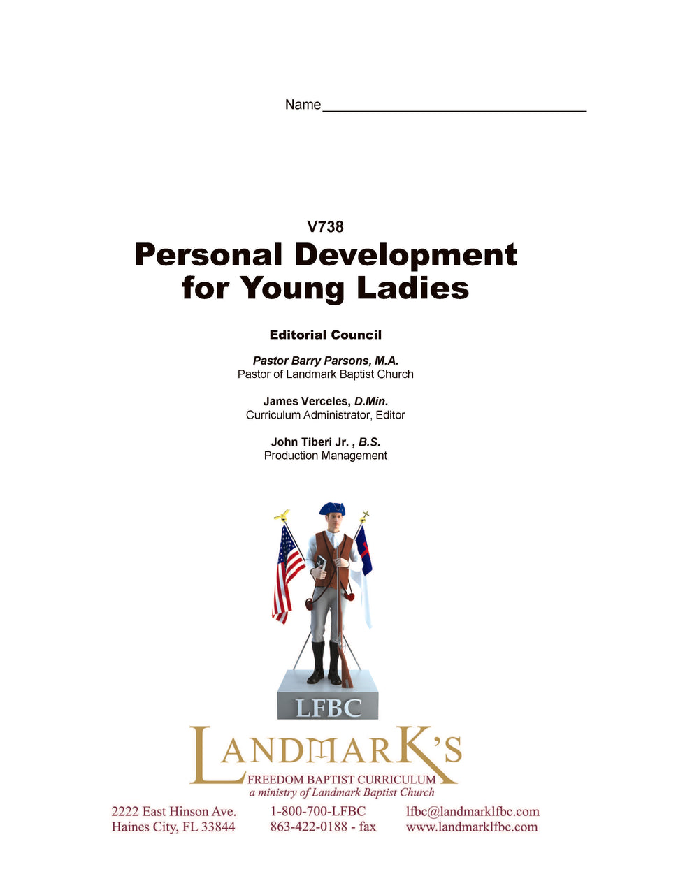 Personal Development For Young Ladies Landmark's Freedom Baptist