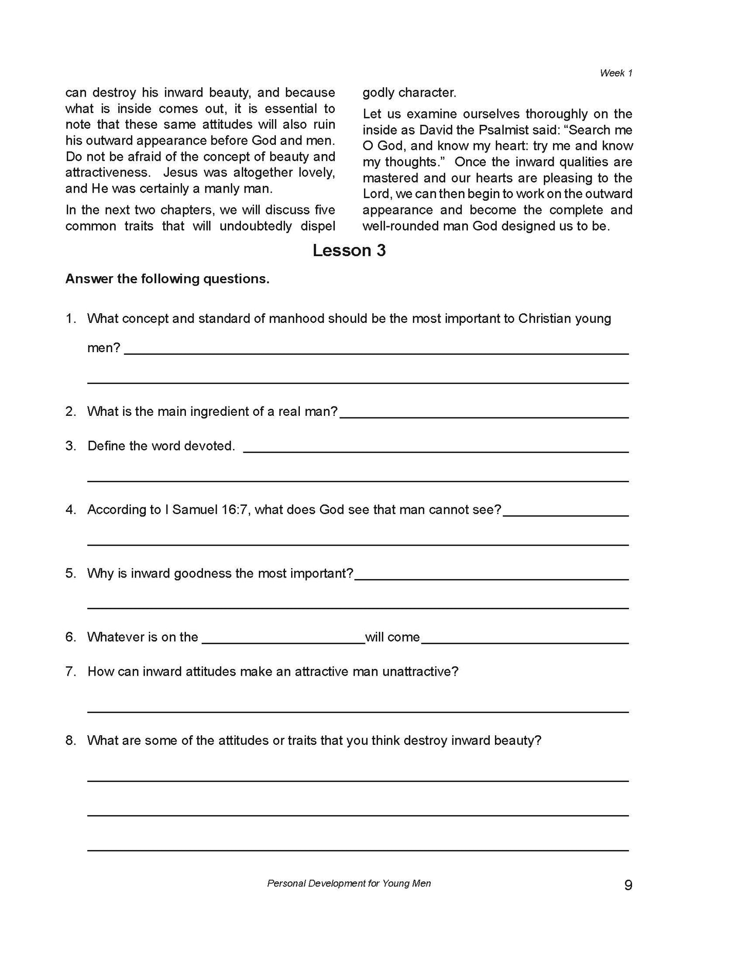 Personal Development For Young Men