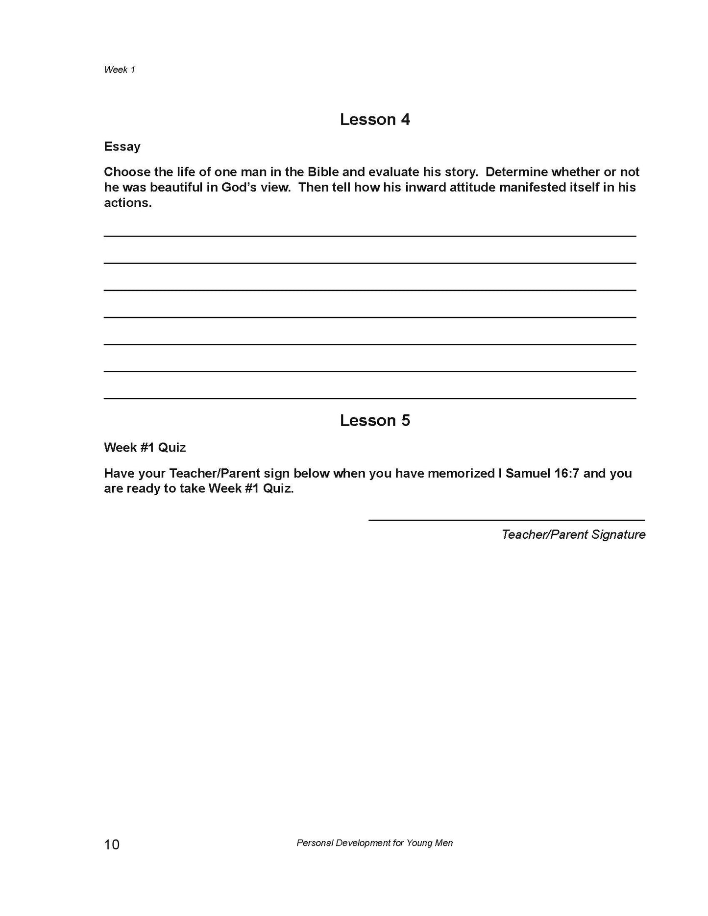Personal Development For Young Men