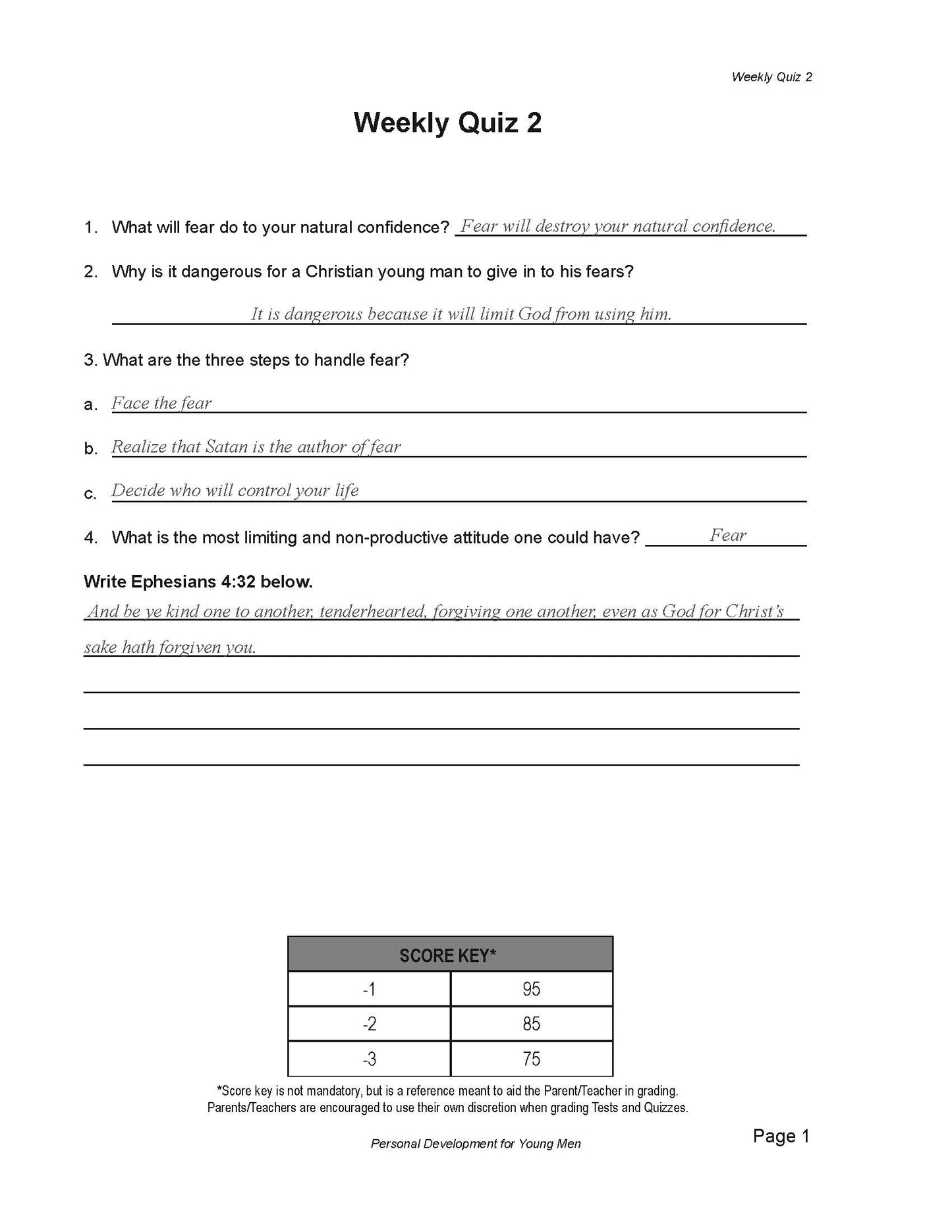 Personal Development For Young Men