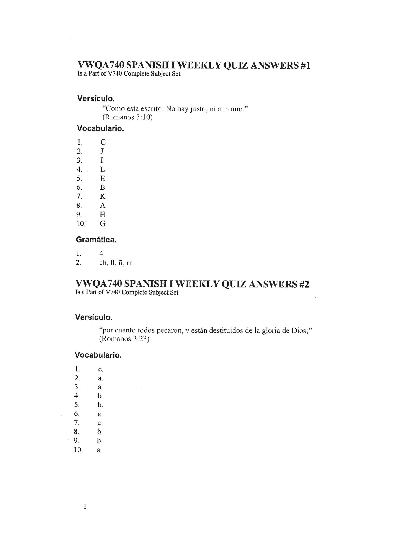 Spanish I