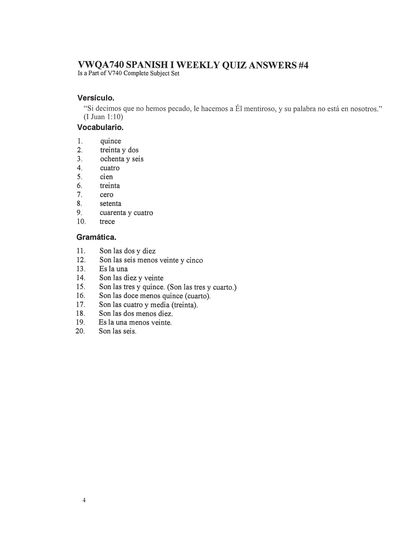 Spanish I