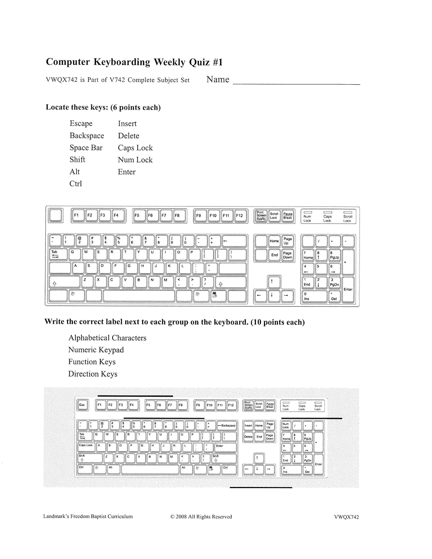 Computer Keyboarding