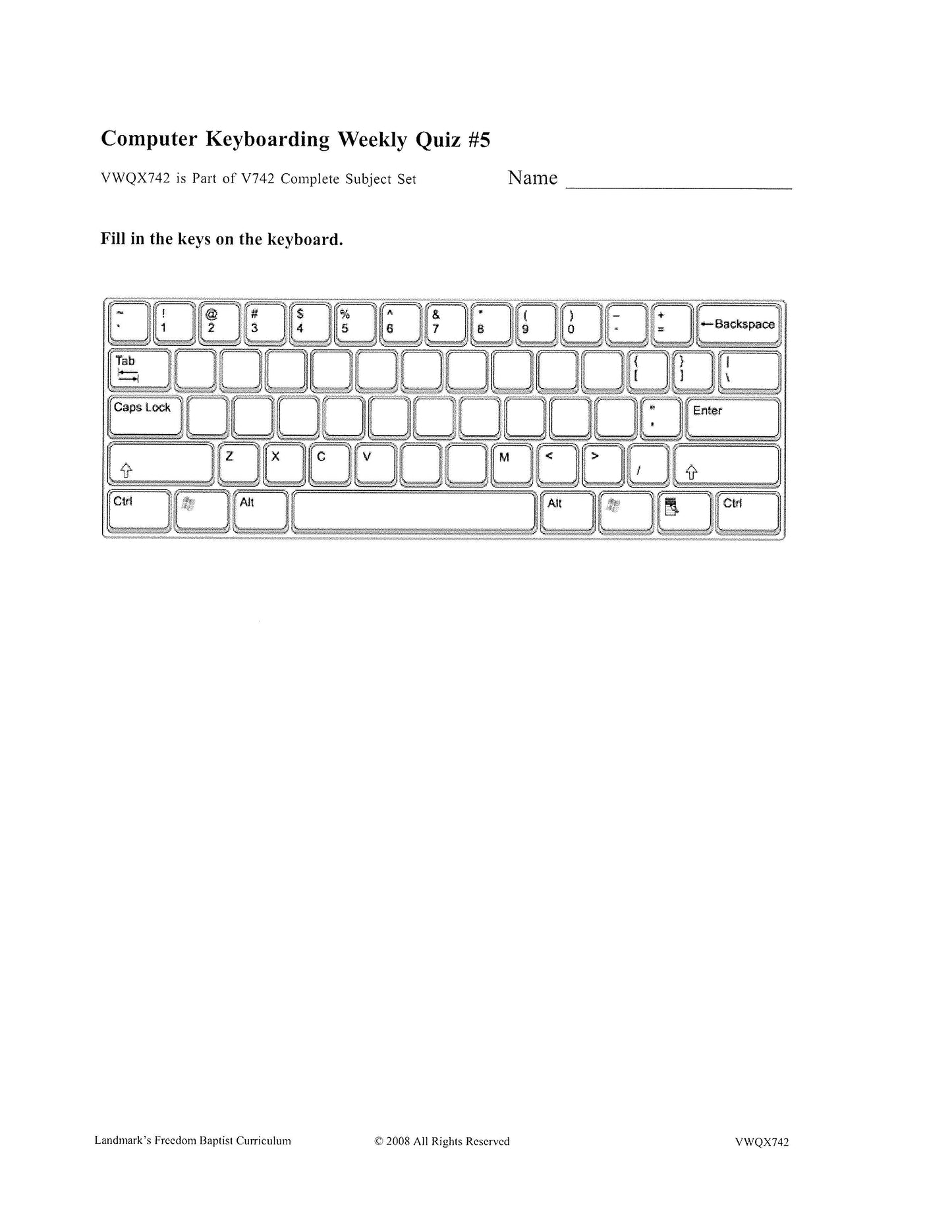 Computer Keyboarding