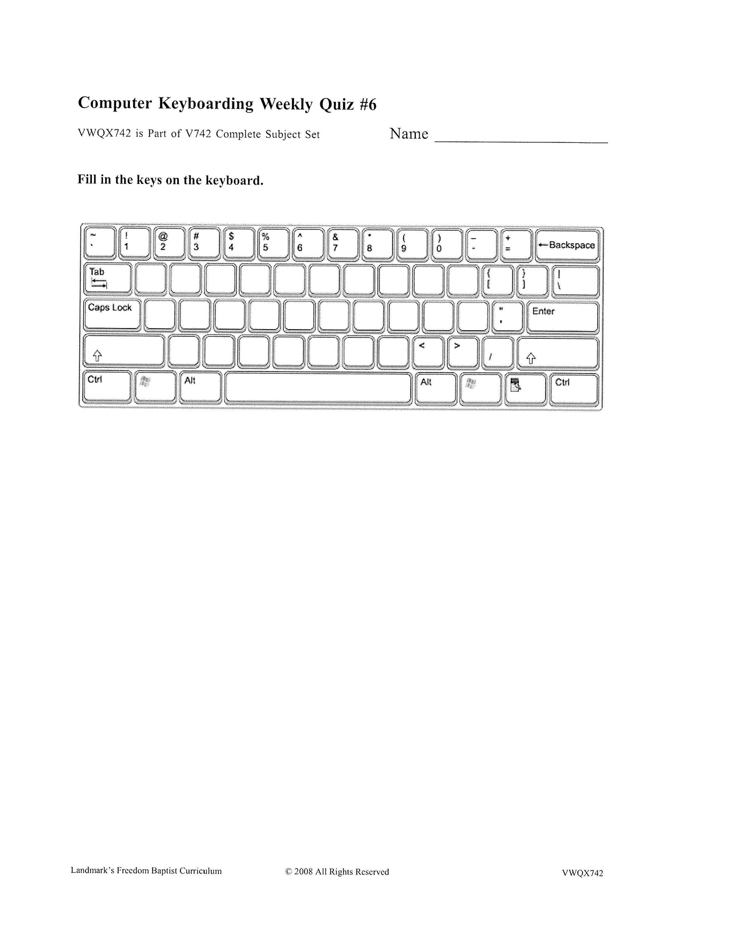 Computer Keyboarding