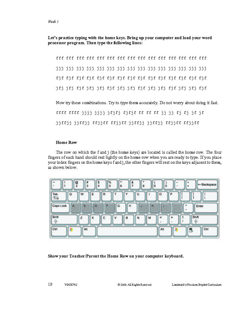 Computer Keyboarding
