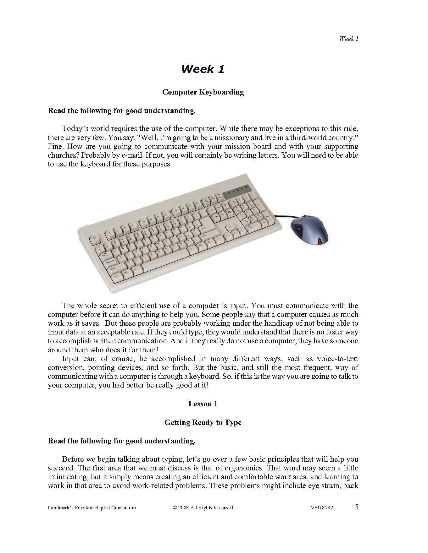 Computer Keyboarding