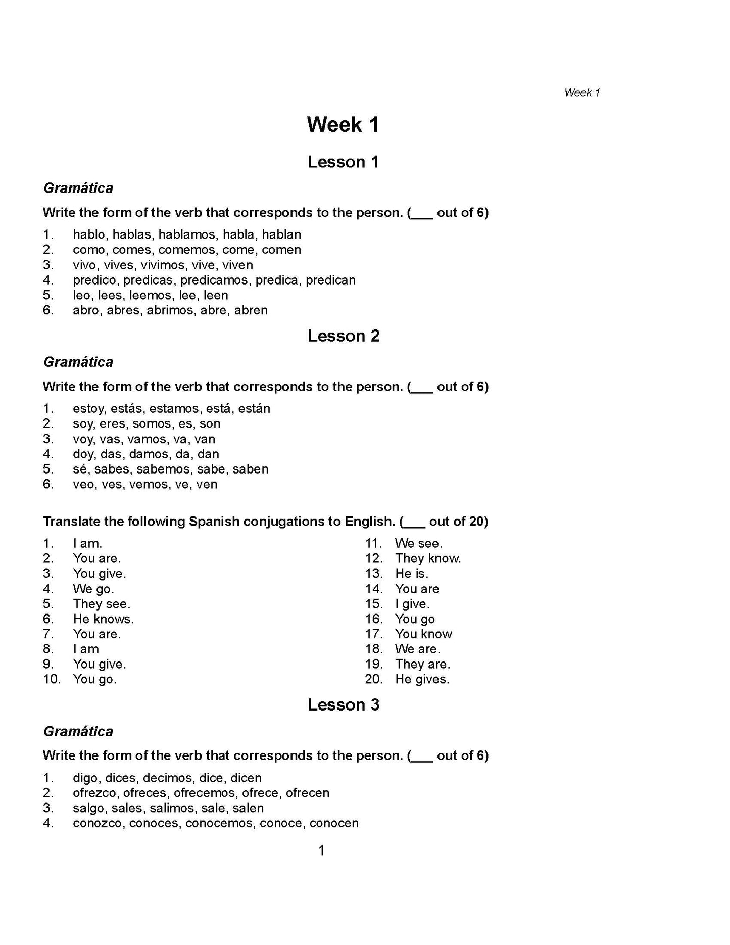 Spanish II